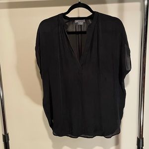 Vince Silk Short Sleeve Oversized Top